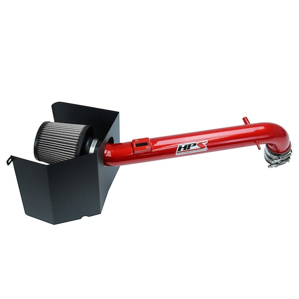 Hps Performance Air Intake Kit with Heat Shield, Red, 827-169R - main