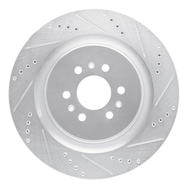 Dynamic Friction Co DFC Brake Rotor - Drilled and Slotted - Silver 631-46016R - main
