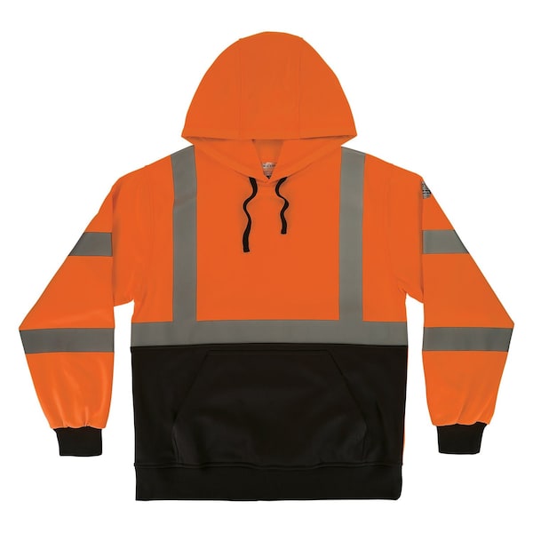 Ergodyne Hi-Vis Sweatshirt, 2XL, Orange 22886 - main