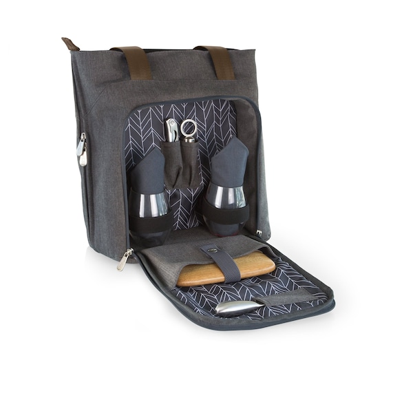Picnic Time Family Of Brands Sonoma Wine & Cheese Picnic Tote, Gray 616-60-105-000-0 - main