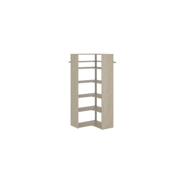 Easy Track Corner Tower Closet Organizer Kit, Weathered Grey PH42-CG - main