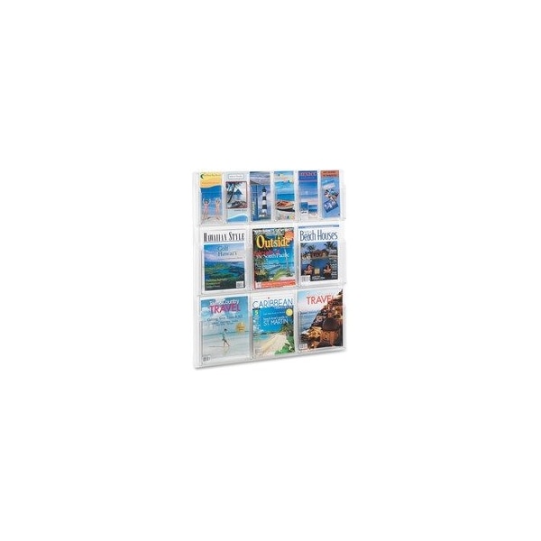 Safco Reveal Clear Literature Displays, 12 Comp 5606CL - main