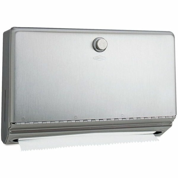 Bobrick Surface-Mounted Paper Towel Dispenser, Stainless Steel, 10.75x4x7.125 2621 - main