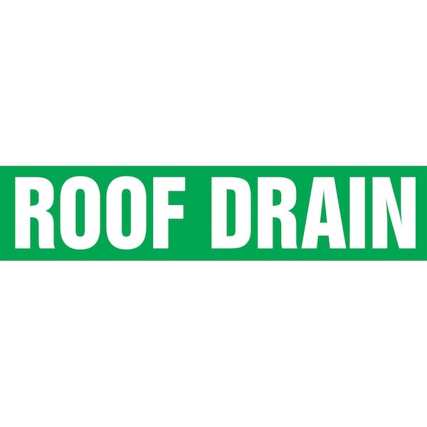 Accuform ASME ANSI PIPE MARKER ROOF DRAIN RPK617SSH - main