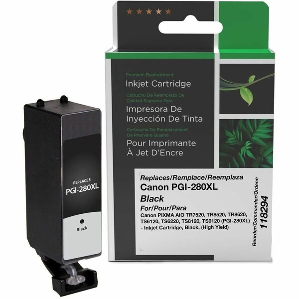 Cig Clover Imaging Remanufactured High Yield Black Ink Cartridge for Canon PGI-280XL 118294 - main