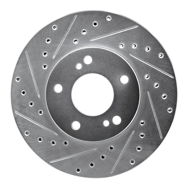 Dynamic Friction Co DFC Brake Rotor - Drilled and Slotted - Silver 631-67035L - main
