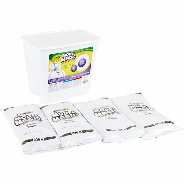 Crayola Model Magic Modeling Clay, White, 8 oz, 4PK 57-4400 - main