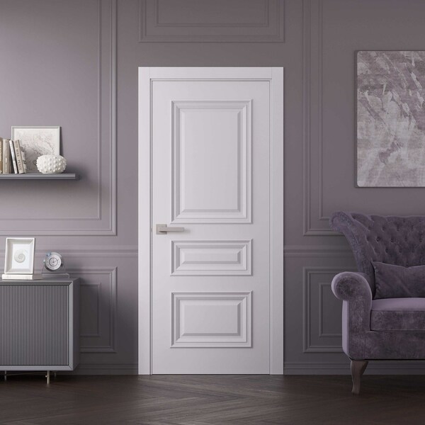 Sartodoors Slab Door Panel 18x96 inches White Solid Core Modern Interior ROYAL9833S-EMAL-1896 - main