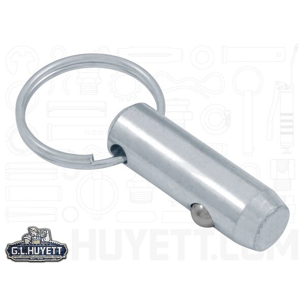 Huyett Detent Pin, Zinc Plated Medium Carbon Steel, 0.438 in Dia x 0.562 in Effective L x 0.443 in Hole Dia DTP-0437-0562 - main
