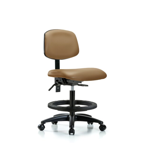 Blue Ridge Ergonomics Chair, Vin, Med Bench, Tilt BF Cast, Taupe, No Arms, 22" to 29" Height, Taupe BR-VMBCH-RG-T1-A0-BF-RC-8584 - main