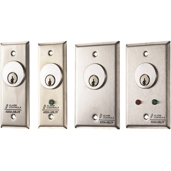 Alarm Controls DPDT Alternate Action - for Mortise Cylinder - Stainless Steel MCK-6-4 - main