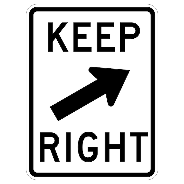 Sign Solutions Usa Traffic Sign, 24 in Width, Aluminum Sign, Vertical Rectangle DUS10DWT2430R4-7B - main