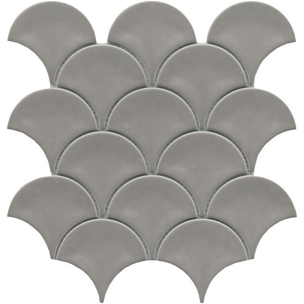 Emser Tile Reward Series Porcelain Mosaic Tile, 11 in L Tile, 10 in W Tile, Pressed Edge, Fan Pattern, 10PK F27REWADO1011MFN - main