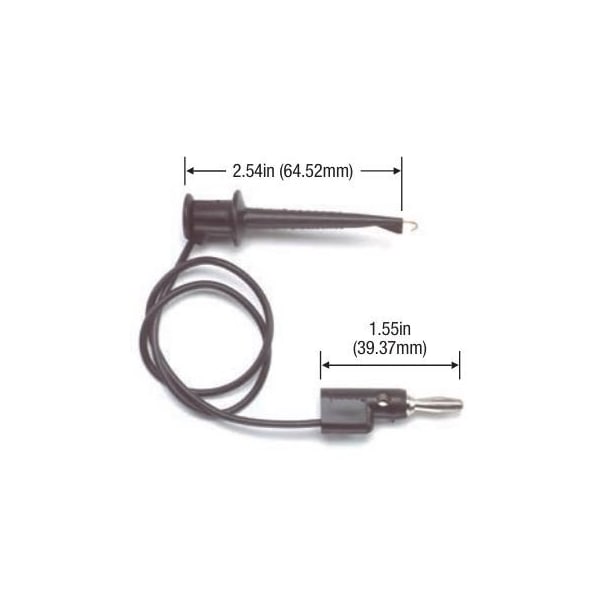 Pomona Electronics Banana Plug Patch Cord, 12", Black, 300V 3782-12-0 - main