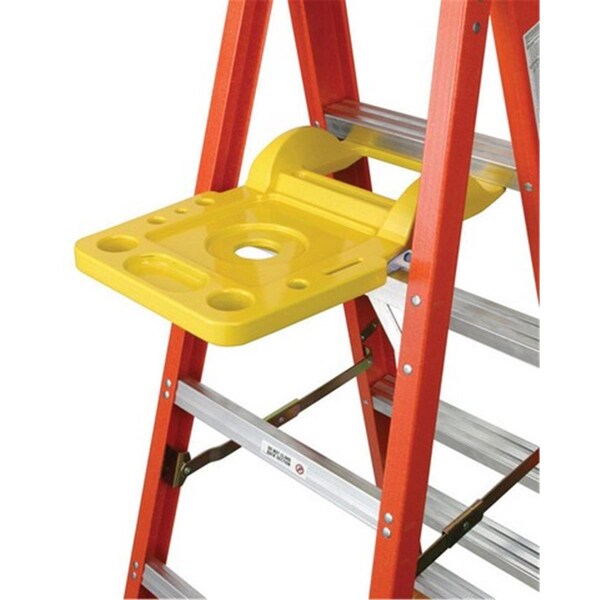 thumbnail interactive-video image 1 of 76-2 Plastic Pail Shelf - Yellow Polyethylene Utility Shelf For Buckets 1 of 4