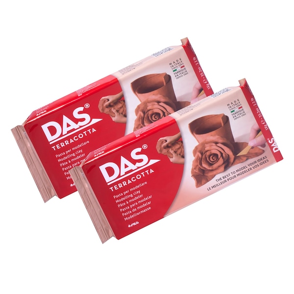 Das Modeling Clay Air Hardening, Terra Cotta, 2.2lb, 2PK F387600 - main