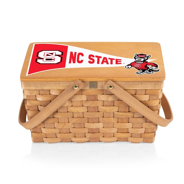 Picnic Time Family Of Brands NCAA NC State Wolfpack Poppy Personal Picnic Basket 124-00-299-424-0 - main