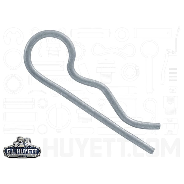Huyett Bridge Pin, Zinc Plated Spring Steel, 0.125 in Wire Dia x 2.750 in Length x Fits 13/32 in Shaft BP-157 - main
