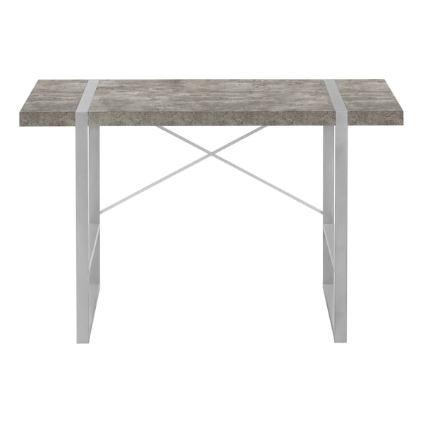 Homeroots 49" Gray and Silver Computer Desk 489869 - main