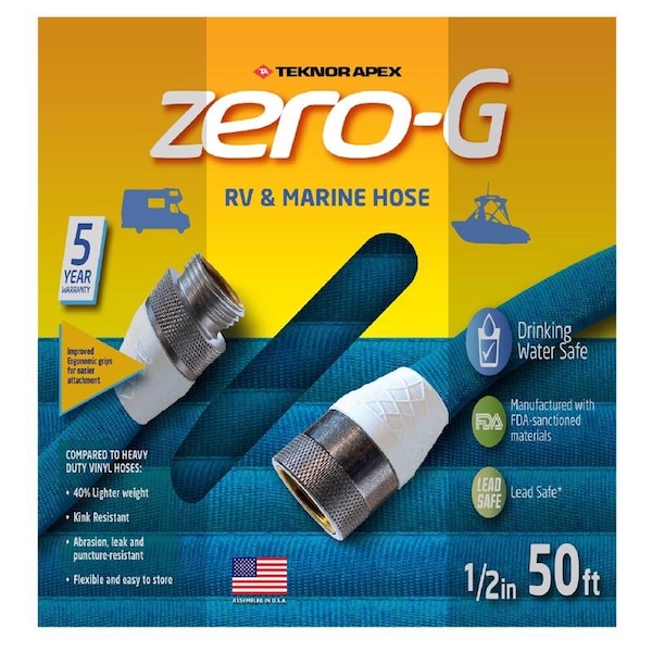 Teknor Apex Zero-G 1/2 in. D X 50 ft. L Heavy Duty RV/Marine Hose 4006-50 - main