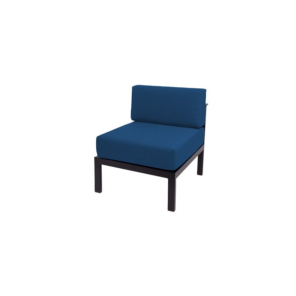 Bfm Seating Belmar Armless Middle Sofa Section with Sunbrella cushions, Sand Black Frame PH6101BL-M-14066 - main