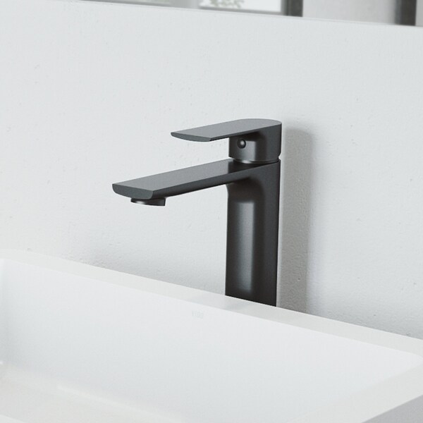 Vigo Norfolk Single Handle Single-Hole Bathroom Vessel Faucet in Matte Black VG03027MB - main