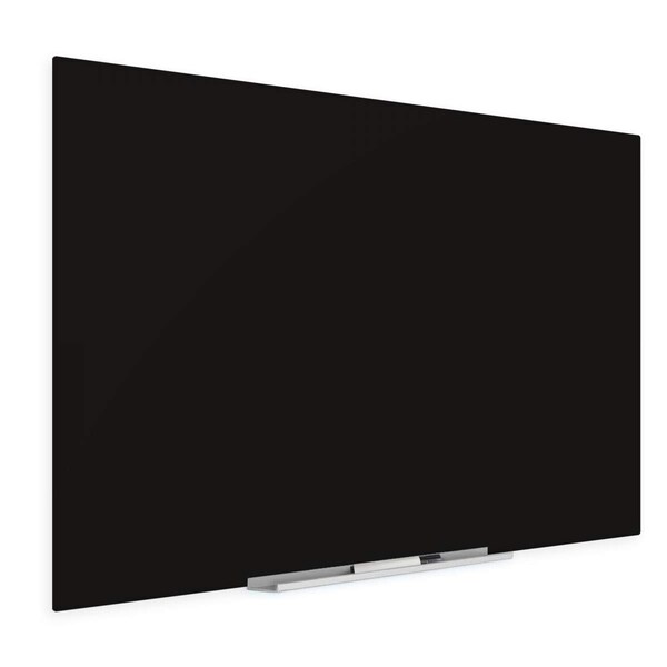 Fab Glass And Mirror Eased Corners - Glass Dry Erase Board - Frameless Glass Board for Wall - Surface Black 48in x72in GBZ48x72-SB630 - main