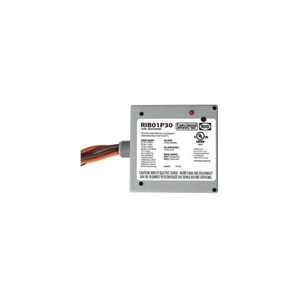 Functional Devices-Rib Enclosed Pre-Wired Relay, 20A at 300VAC, DPST RIB01P30 - main