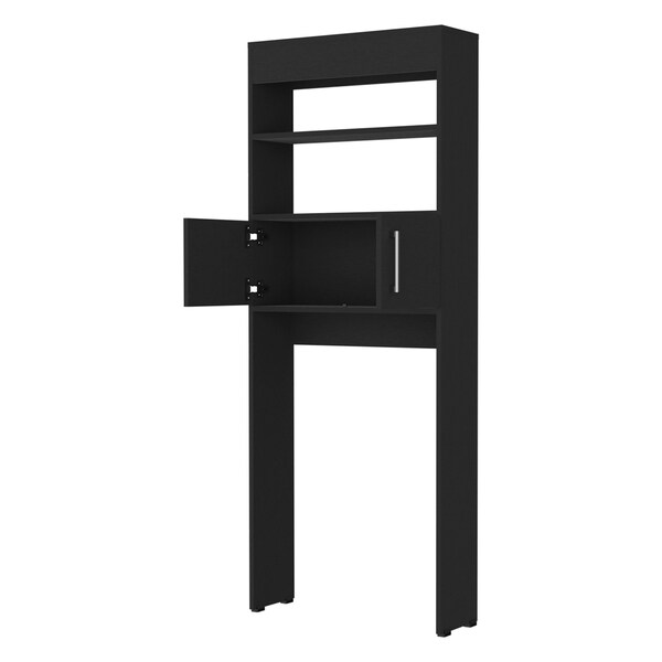 Homeroots 25" Black Wood Freestanding Single Door Bathroom Vanity 488500 - main