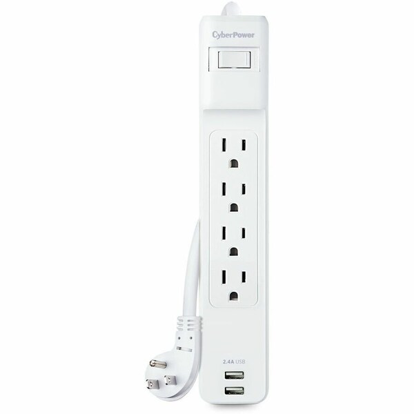 Cyberpower SURGE PROTECTOR - 125 V - CIRCUIT BREAKER - 15A - 4 NEMA 5-15R - WHI P403URC1 - main