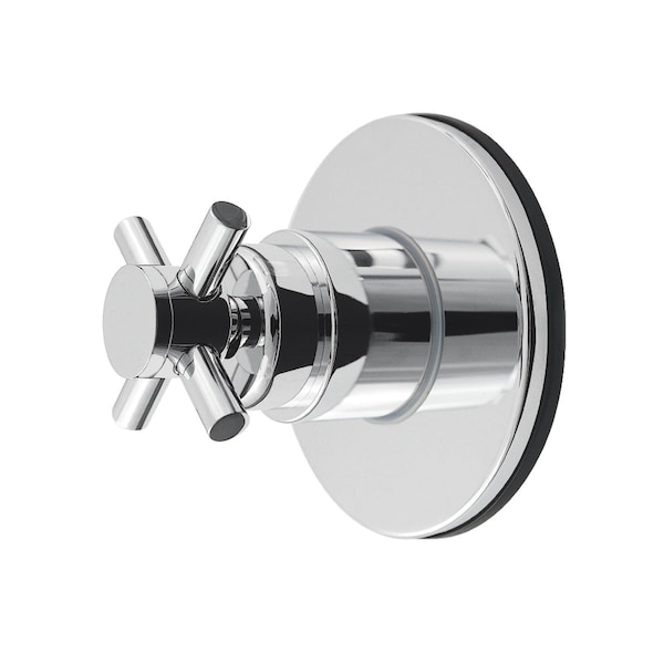 Kingston Brass Single-Handle Six-Way Diverter Valve with Round Trim Kit, Polished Chrome KS4031DX - main