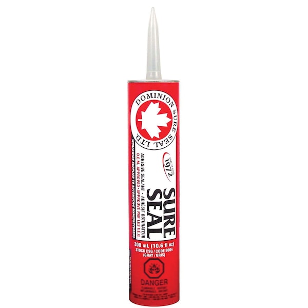 Dominion Sure Seal All-Purpose Sure Seal Adhesive Sealant, 300 mL Cartridge, Gray, Liquid, 24 hr Curing 9004 - main