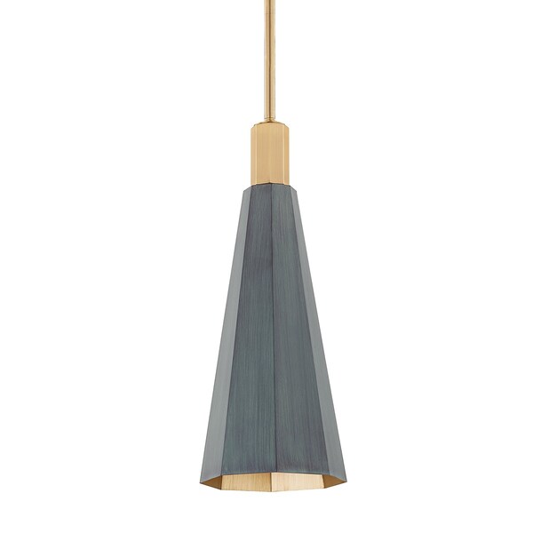 Troy Lighting Huntley 1 Light Pendant 7.75 In. Patina Brass F8308-PBR/VER - main