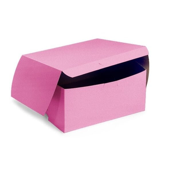 Nashville Wraps 6x6x3 Pink Bakery Cake Boxes, 1-piece Lock Corner, 250PK BBPK663 - main