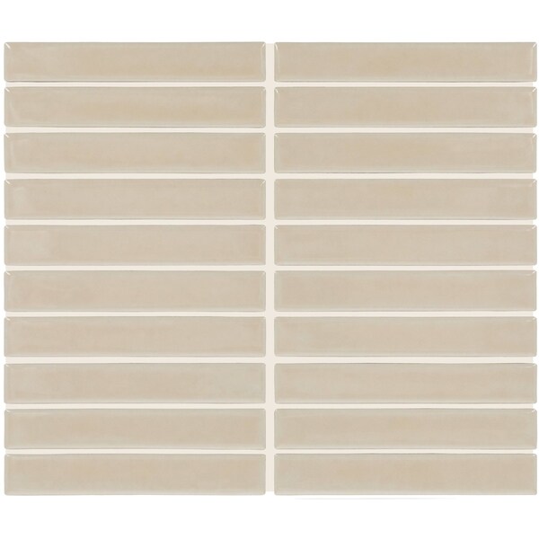 Daltile Artcrafted 1in. x 6in. Glazed Ceramic Mosaic Tile 10.00 SQFT Per Carton, 10PK AC24STJ16MSGL - main