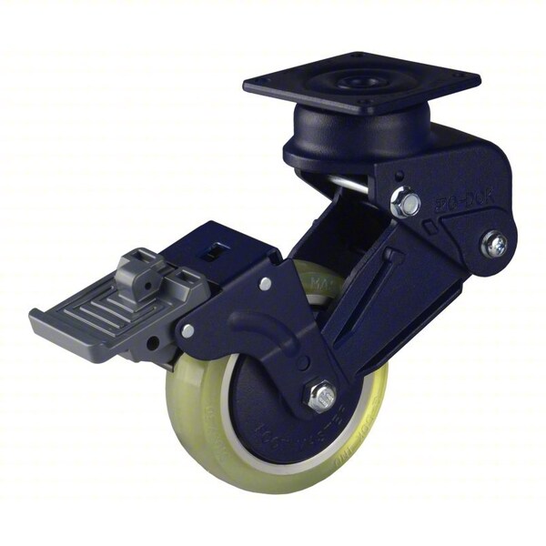 Foot Master Plate Caster, Rigid, Polyurethane, 171mm H GDSB-100BRF-LUD - main