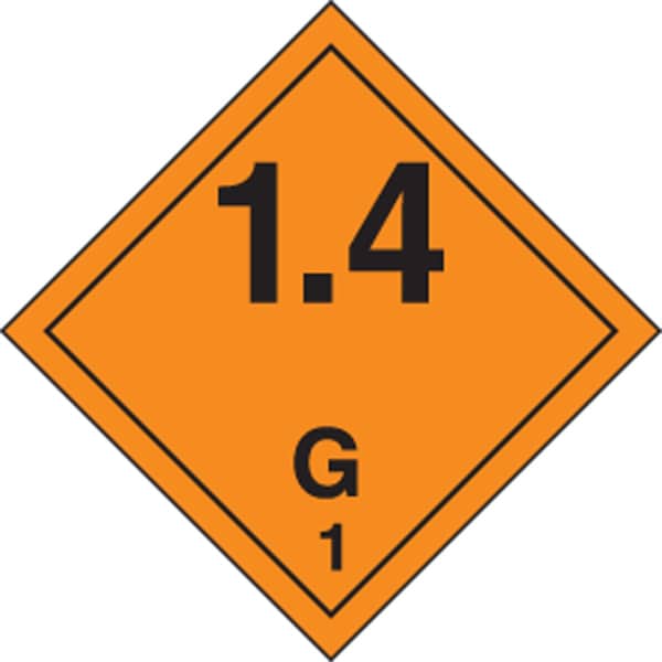 Accuform TDG PLACARD CLASS 1 273MM x 273MM TCP147CT50 TCP147CT50 - main
