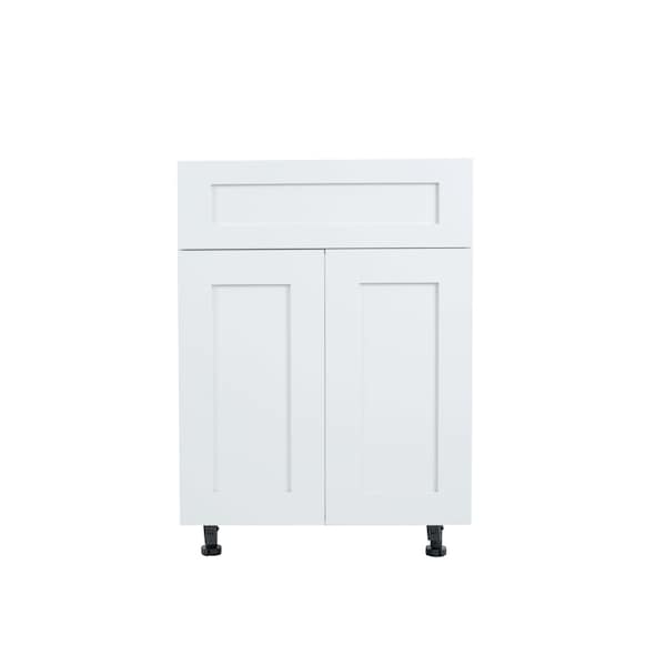 Cambridge Everest 30 in. W x 21 in. D x 34.50 in. H Ready to Assemble Shaker Bath Cabinet in White SA-VSB30-SW-KIT - main