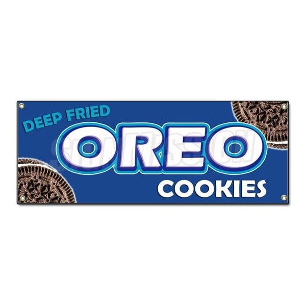 Signmission Deep Fried Oreos, 18 Inch x 48 Inch, Banner B-Deep Fried Oreos - main