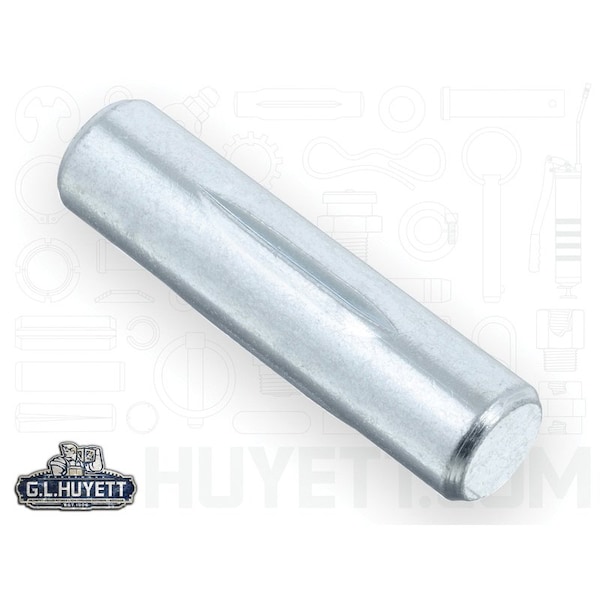 Huyett Type E Grooved Pin, Zinc Plated Low Carbon Steel, 0.500 in Dia x 0.498 in Small End Dia x 2.000 in L GP-0500-2000-E - main