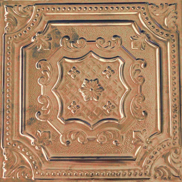 Shanko All Day Tony Pattern 612 Monterey Surface Mount Vintage Hand Painted Standard Ceiling Tiles, 12PK ADT612-NU-STD-MNTY-12 - main