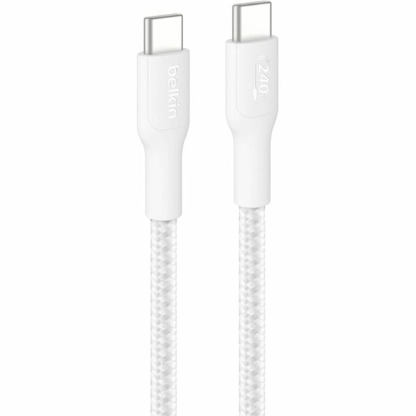 Belkin C - C CBL 240W 2.0, BRAIDED PCR, 2M, WHITE CAB025FQ2MWH - main