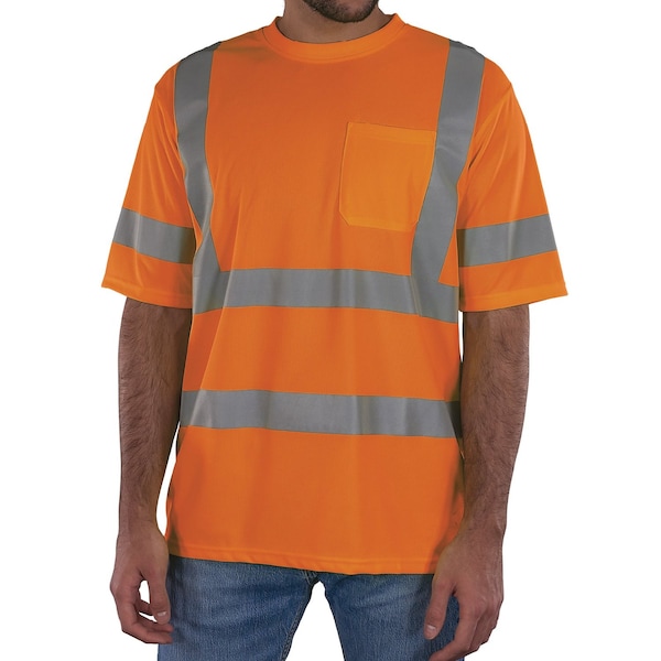 Ergodyne Hi-Vis Shirt, 5XL, Orange, Short Sleeve 22049 - main