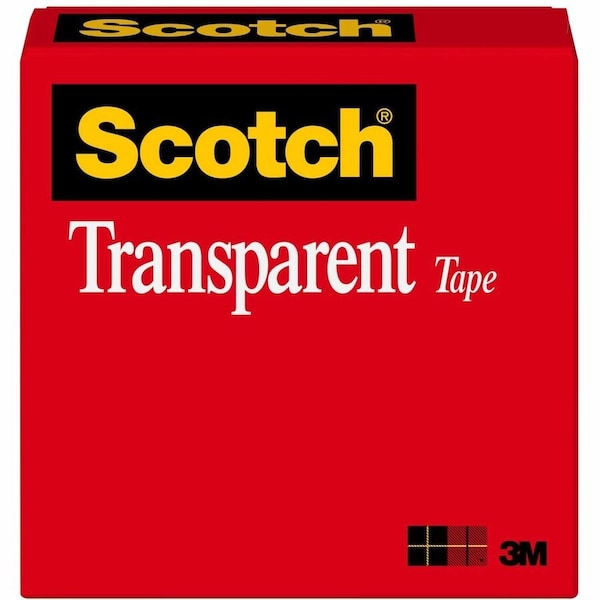 Scotch Glossy Office Tape Transparent, 1" W x 72 yd. L 60012592 - main