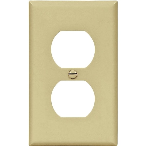 Eaton Wiring Devices WALL PLATE 1GANG DPLX RECPT IV 5132V - main
