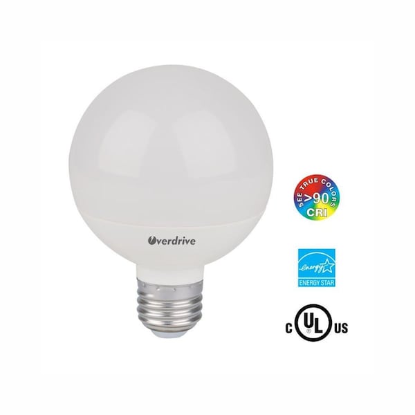 Overdrive 6W 2700K 90CRI G25 Dimmable High LED Globe Light, Warm White, 6PK 687 - main