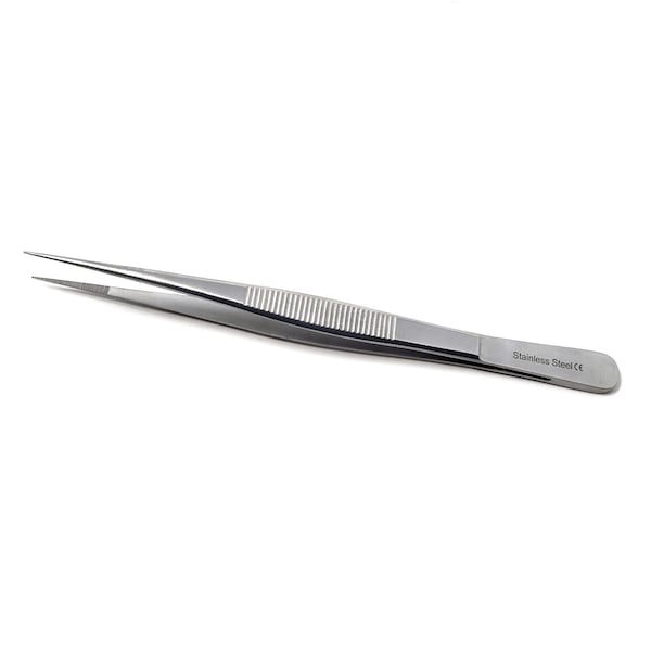 A2Z Scilab Forceps Micro 6 Inch Straight Serrated Narrow-Tip Stainless Steel Tweezers A2Z-ZR1127 - main