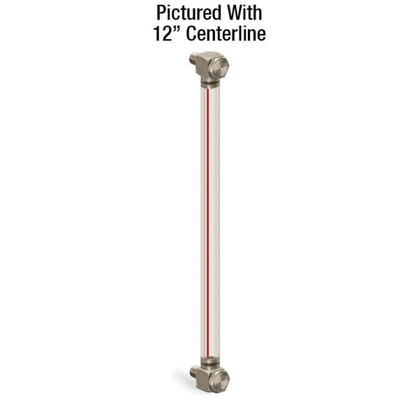 Oil-Rite Standard Nylon Liquid Gauge with 13in. to 24in. Centerline - 15in., 1/2in.-20 B3642-11500BA1W - main