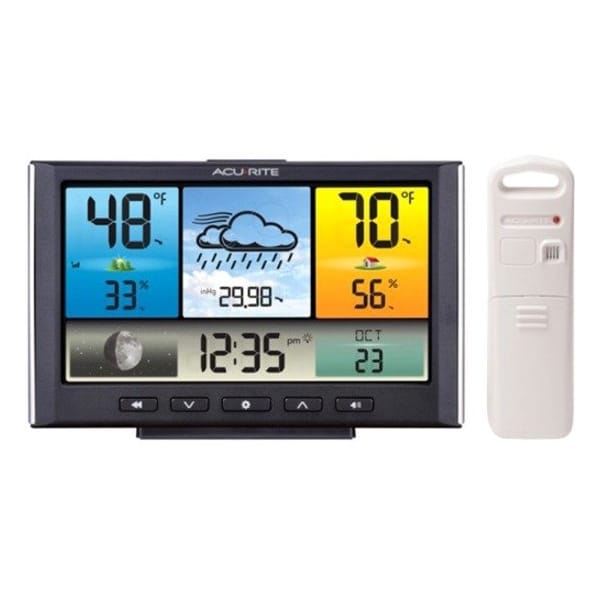 Acurite Acu-Rite Indoor/Outdoor Temperature & Humidity Tabletop or Wall-Mountable Weather Station 02098 - main