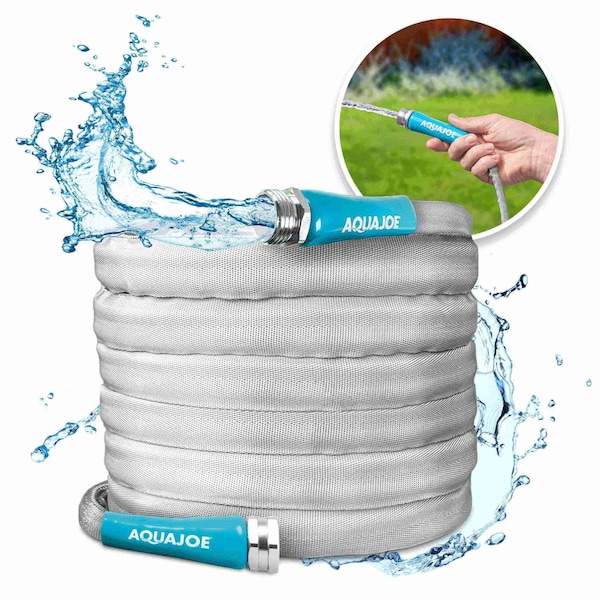 Snow Joe 50 Ft x 5/8 In FiberJacket Ultra Flexible Non-Expanding Kink Free Garden Hose AJFJH50-58-PRX - main